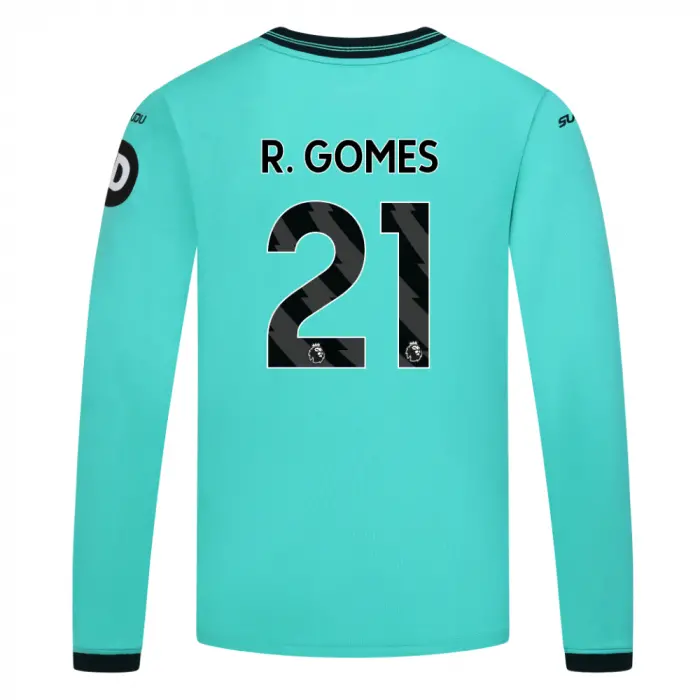 Wolverhampton Wanderers Shop | 2025-26 Wolves Away Shirt – Junior – LS R. GOMES 21 Wolverhampton Wanderers Merchandise